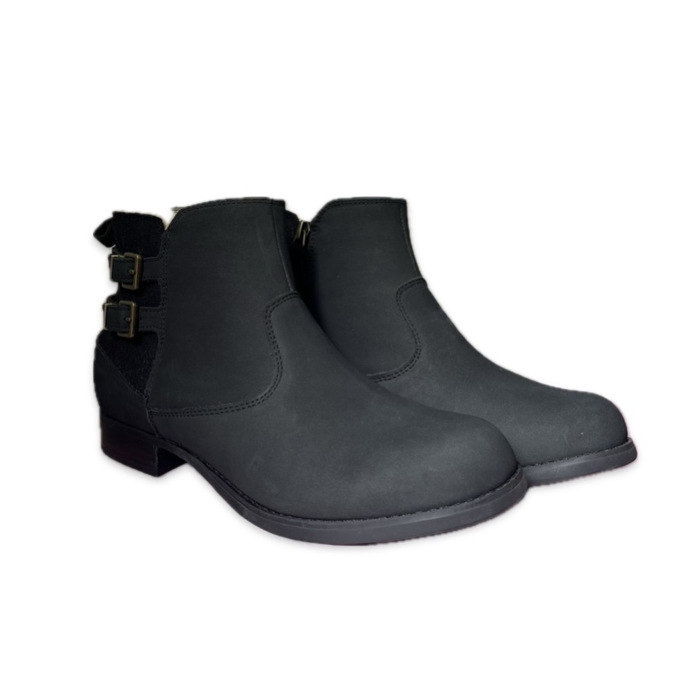 Spenco black ankle booties
